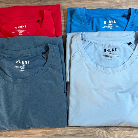 Rhone Reign Tee Shirt Size L Essentials Performance Lightweight Stretch Comfort - Picture 1 of 16
